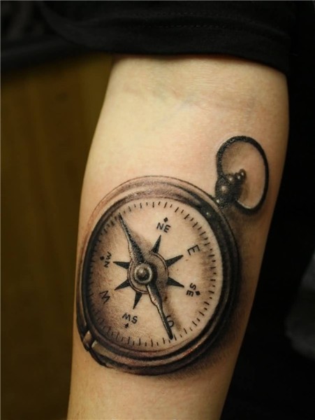Awesome Compass Tattoo Design Made By Ink