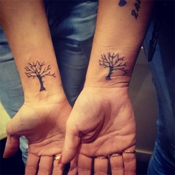 Awesome Tree Matching Sister Tattoos Trending Dirt Sibling t