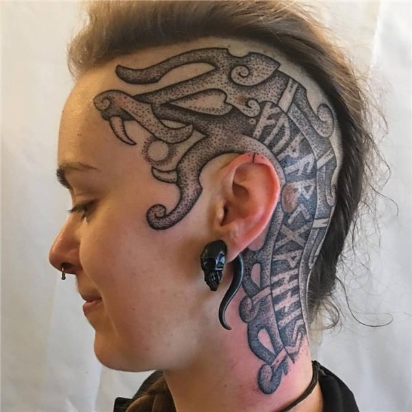 Awesome viking head tattoo by Sean Parry. Norse tattoo, Nord