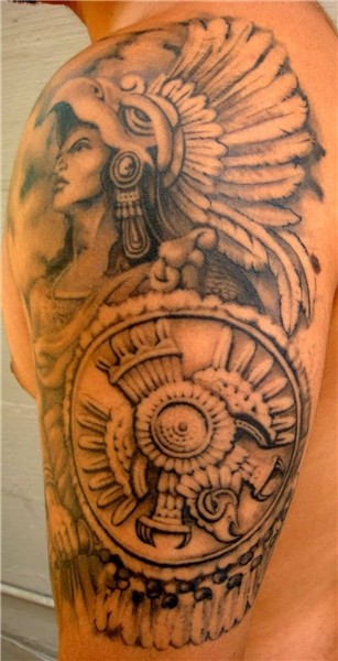 Aztec Chest And Arm Tattoo * Arm Tattoo Sites