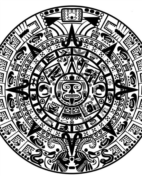 Aztec Maya Calendar Graphic T-Shirt by harshaldesai Mayan ca