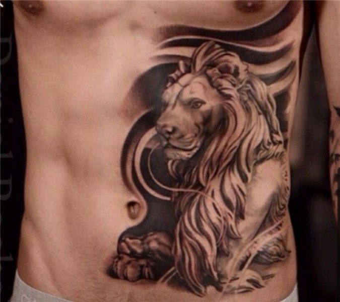 BIPOLAR? Lion chest tattoo, Belly tattoos, Stomach tattoos