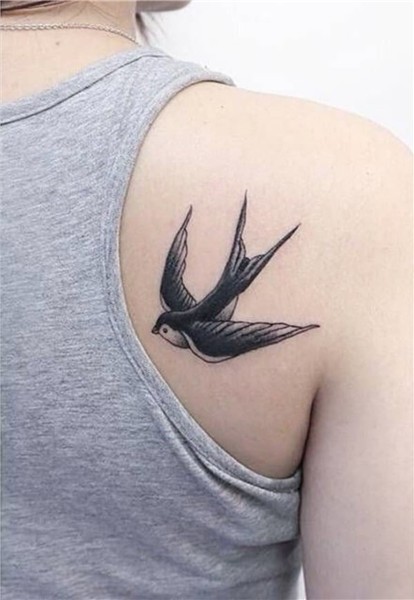Back Shoulder Tattoo Ideas For Females Bird shoulder tattoos