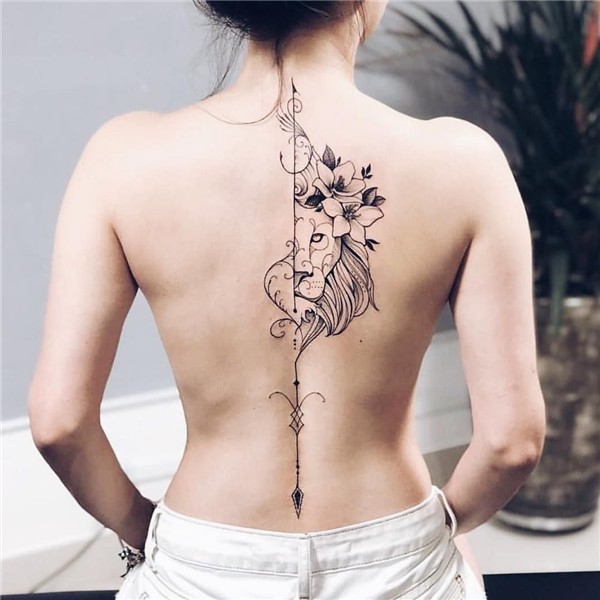 Back tattoo #backtattoos Spine tattoos for women, Girl back