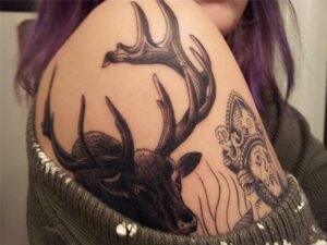 Moose Skull Tattoo