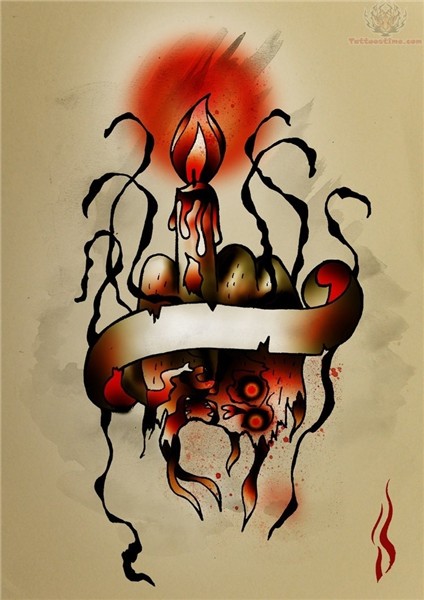 Banner Candle Tattoo