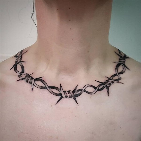 Barb Wire Tattoo Neck - Sashadeaf