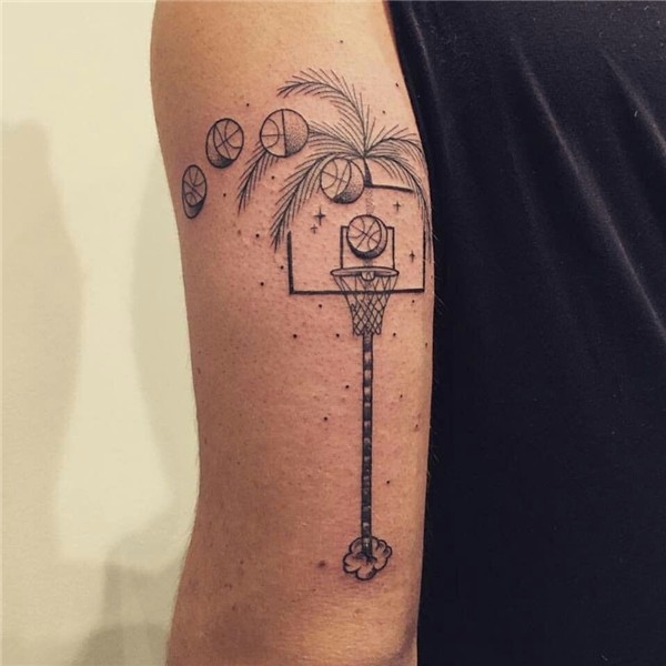 Basket-moon Basketball tattoos, Tattoos, Leg tattoos