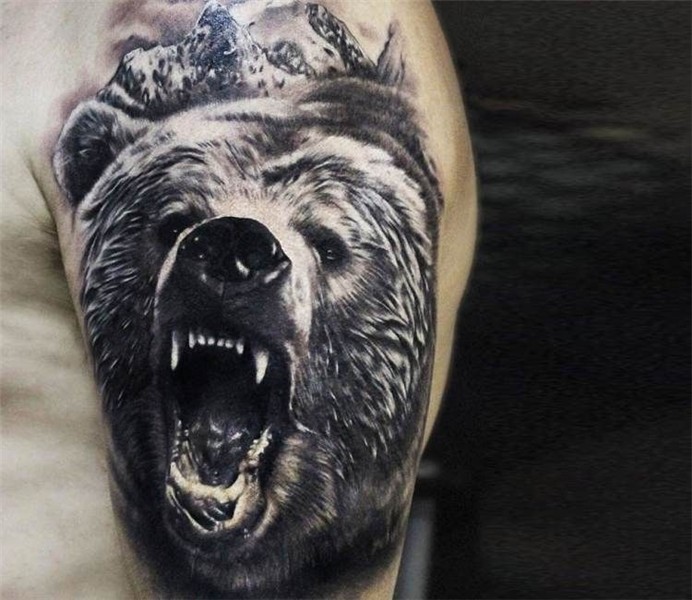 Bear tattoo by Andrey Stepanov Post 16112 Bear tattoos, Bear