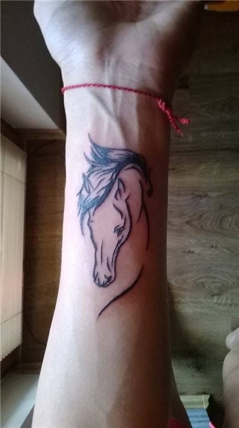 Beautiful Horse Tattoo Tattoos for daughters, Small horse ta