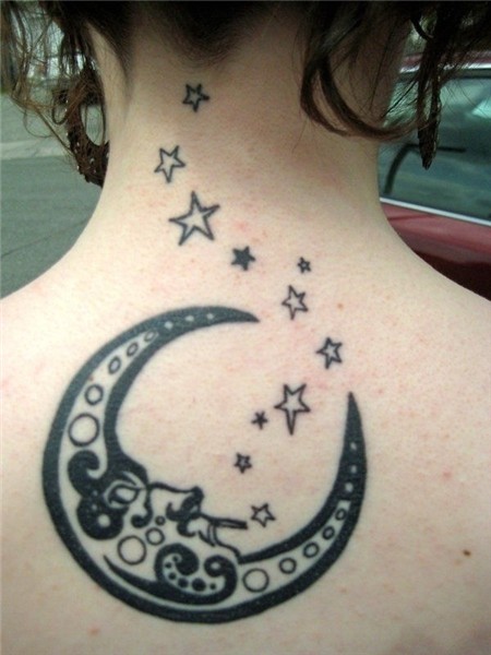Beautiful Moon Tattoos Ideas Moon tattoo, Neck tattoo, Triba