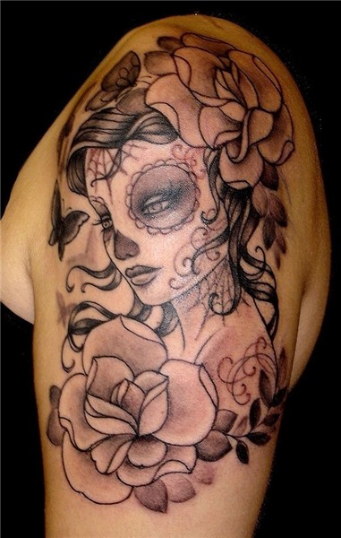 Best Day of the Dead Tattoos Girly skull tattoos, Skull girl