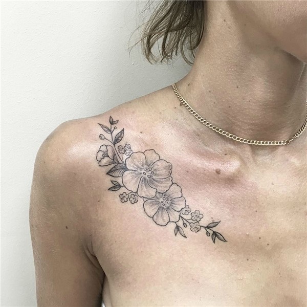 Best Image ideas For Flower Collarbone Tattoos - Discover So
