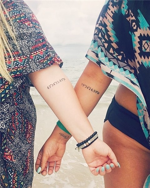 Best friend tattoos friendship tat matching beach travel wan