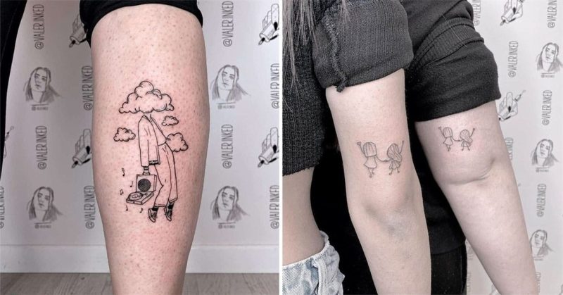 Bewitching Fine Line Tattoo Designs by Valerie