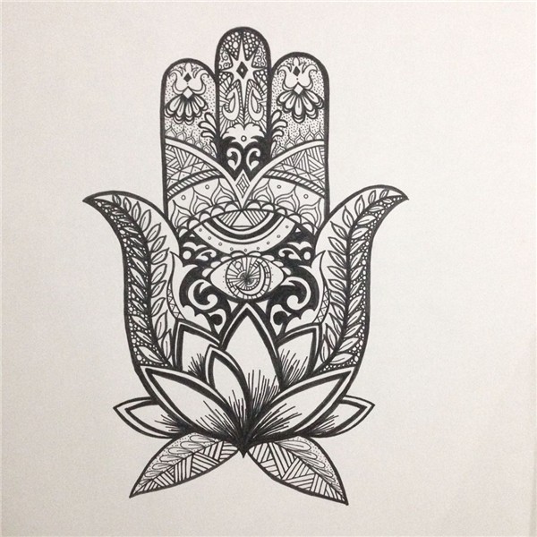 Bildergebnis für hamsa lotus Hamsa hand tattoo, Hamsa tattoo