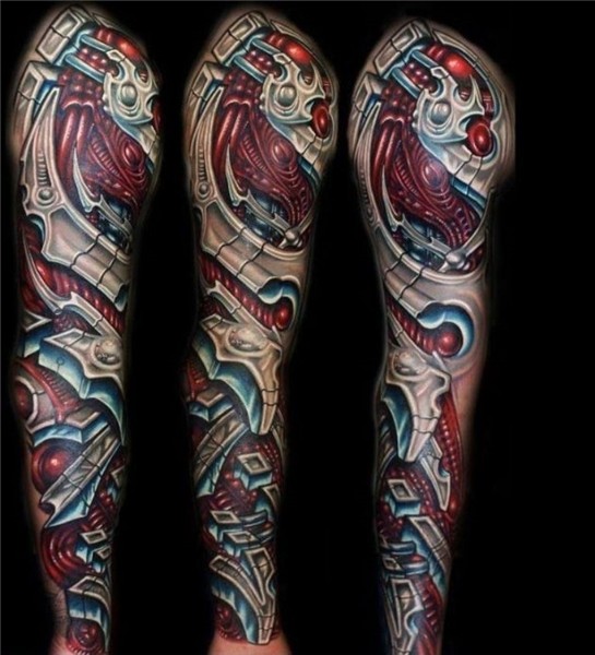 Biomechanical Sleeve Tattoos Biomechanical tattoo, Tattoo sl
