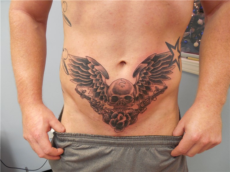 Bird Tattoo On Lower Stomach * Half Sleeve Tattoo Site