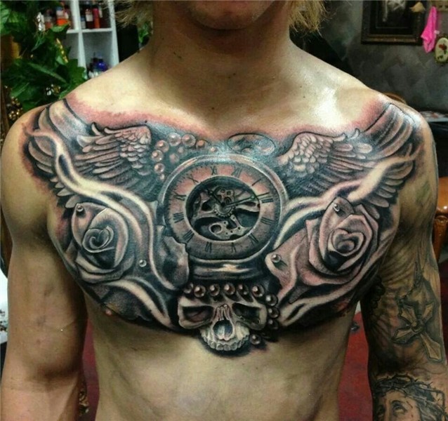 Black And Gray Chest Tattoos * Arm Tattoo Sites