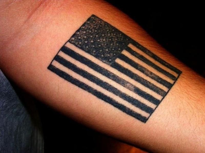 Black And White American Flag Tattoo American flag tattoo, F