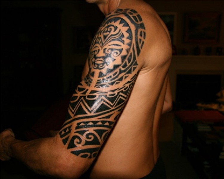 Black And White Polynesian Armband Tattoo Sample in 2017: Re