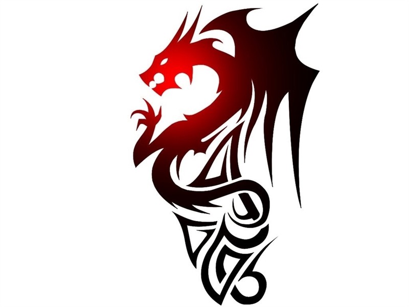 Black Red Dragon Tattoo Idea Wallpapers Desktop Background