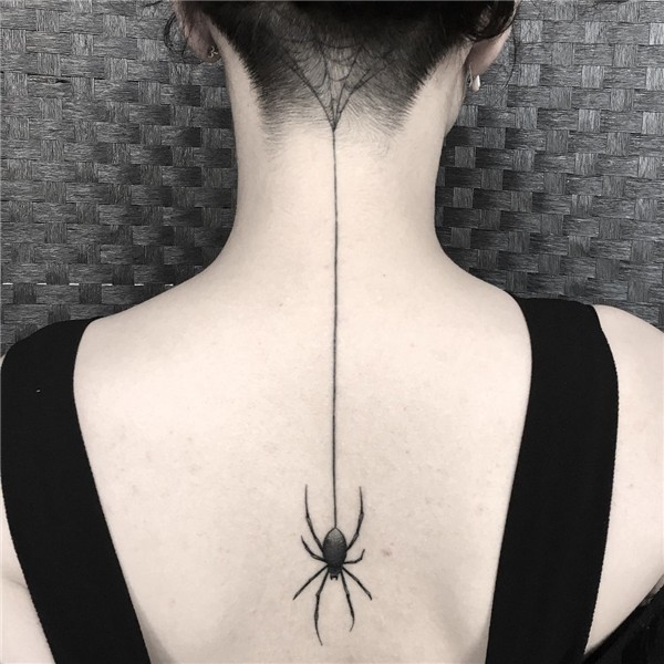 Black Widow Spider Tattoo Design Ideas // January, 2021 Neck