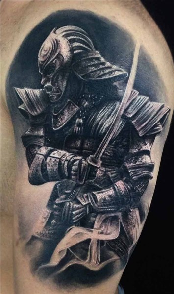 Black and Gray, Asian Oriental Samurai Tattoo Samurai tattoo