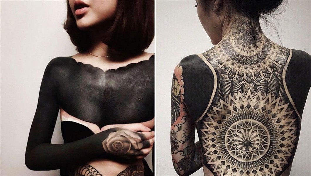 Blackout Tattoos Are A Bold New Trend Popping Up Around The