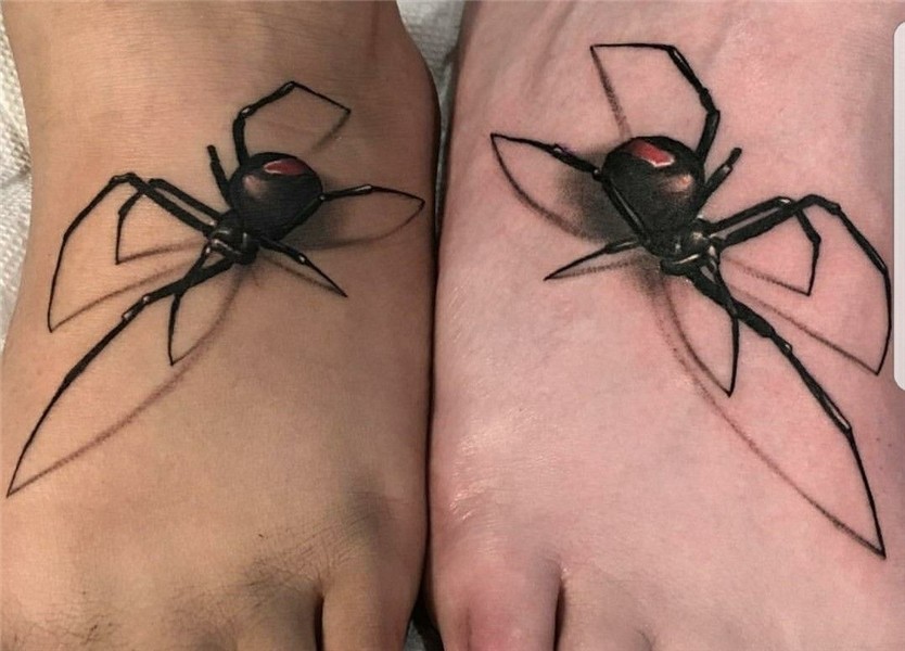 Black widow spider 3d spider tattoo, Black widow tattoo, Bla