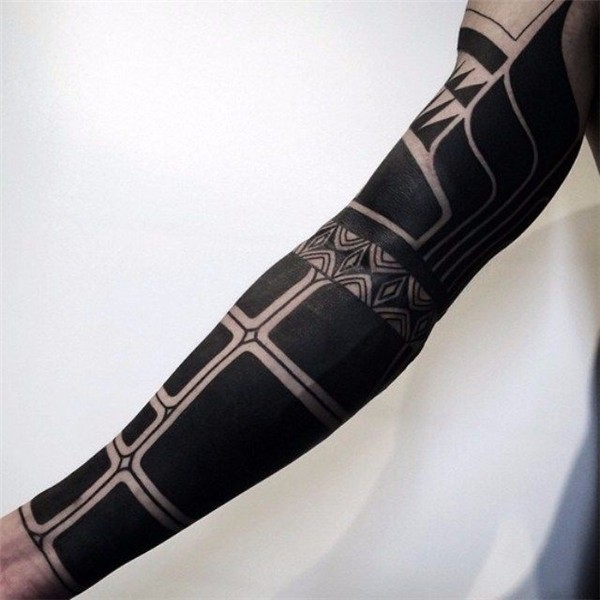 Blackwork tattoo sleeve by Nissaco Tatau Best Tattoo Ideas G