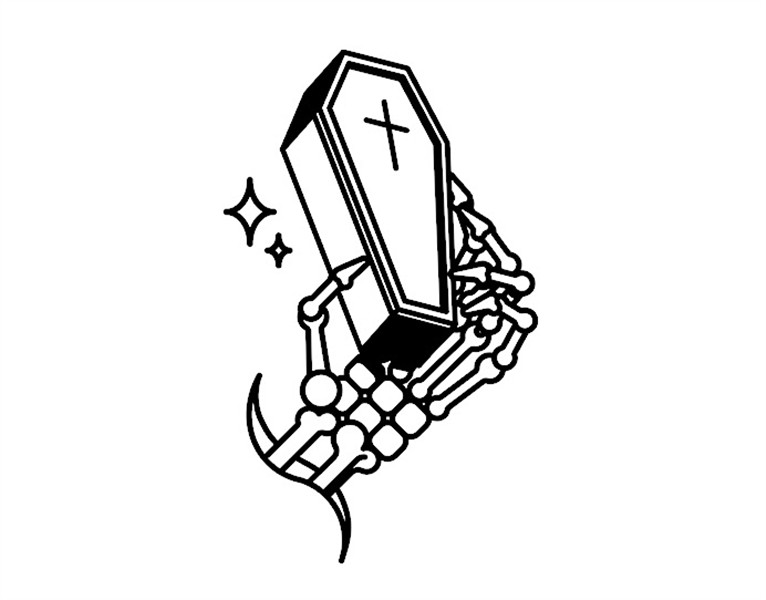 Bnomio ™ Graphic Designer Illustration - Coffin