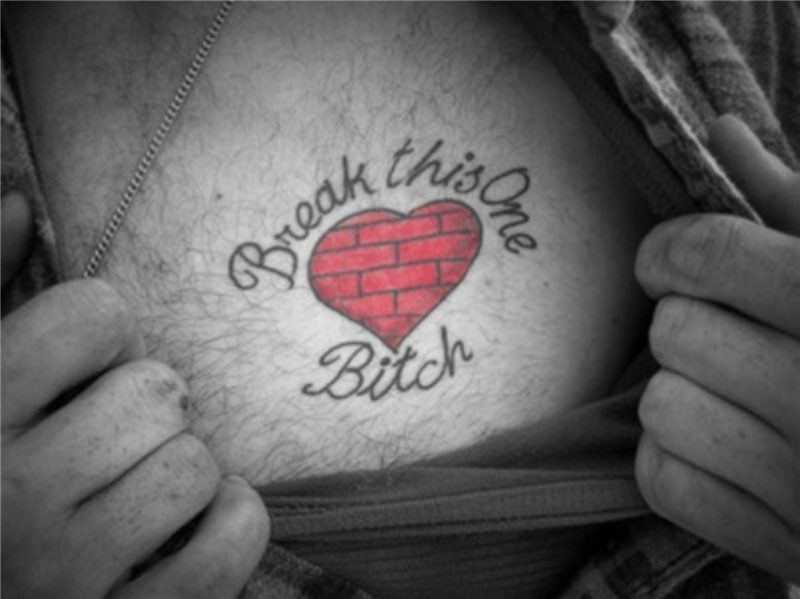 Break this one Tattoos, Broken heart tattoo, Up tattoos