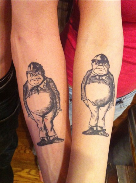 Brother/Sister tattoo Our last name is Tweedle so it worked