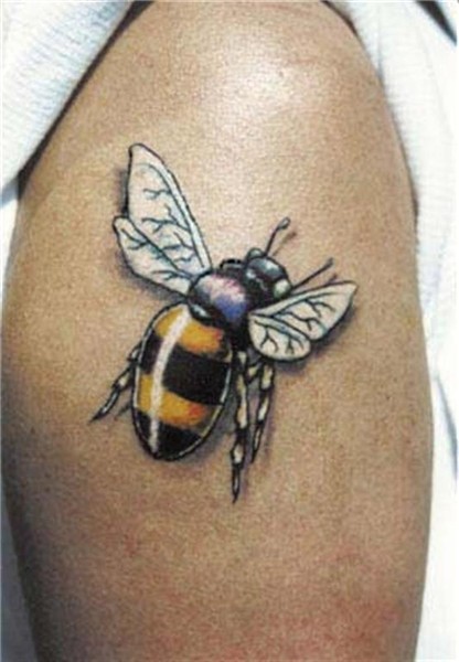 Bumblebee tattoo on biceps - Tattoos Book - 65.000 Tattoos D