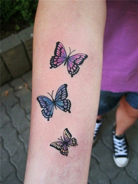 Butterflies Tattoo on arm Butterfly tattoos on arm, Butterfl