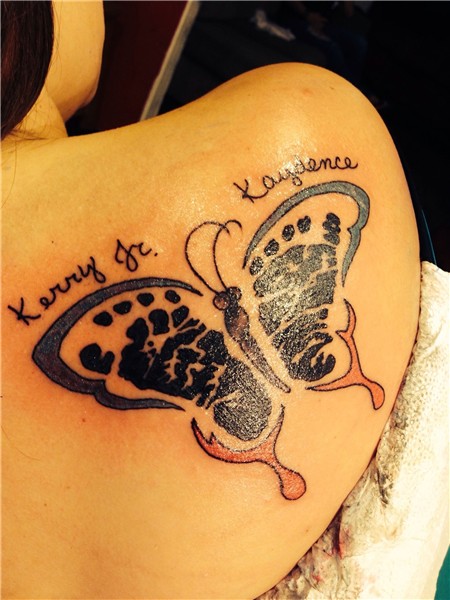 Butterfly Tattoo With Baby Footprint * Arm Tattoo Sites