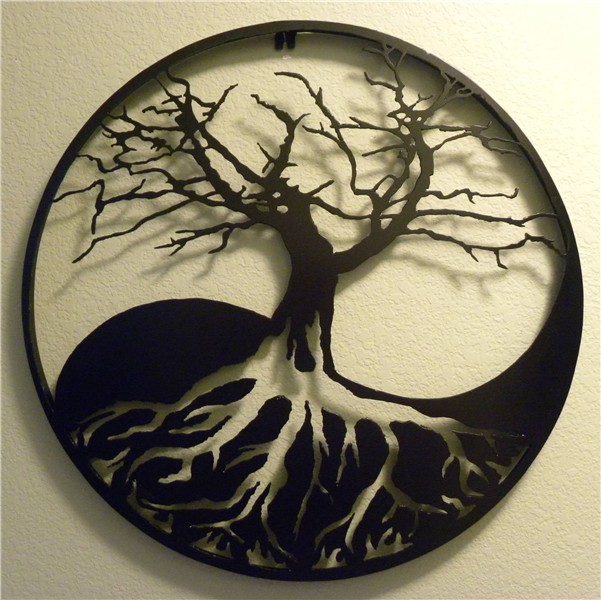 Buy Custom Made Yin-Yang Tree Of Life Metal Wall Art, made t