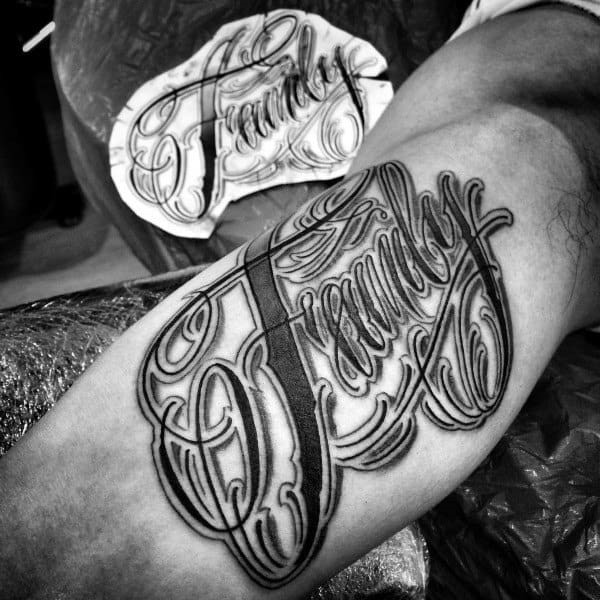 ▷ Calligraphy Family Tattoo Lettering Designs