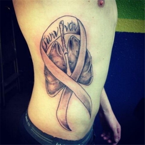 Cancer Survivor Ribbon Tattoo