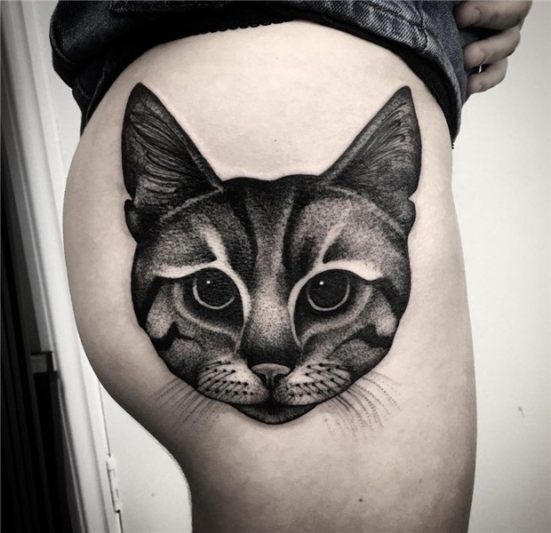 Cat Portrait on Girl's Hip