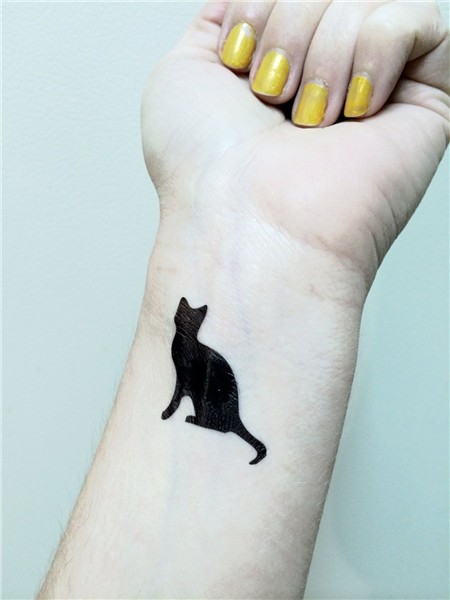 Cat Tattoo - Temporary Tattoo - Black Cat - Kitty Cat Tat -