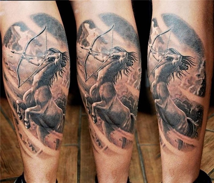 Centaur tattoo by Janis. Limited availability at Redemption