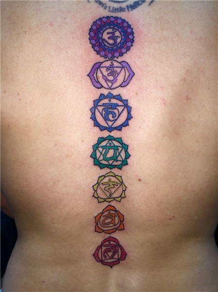 Chakra tattoo Pretty tattoos for women, Chakra tattoo, Spine
