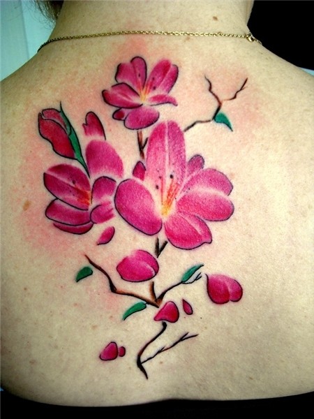 Cherry Blossom Watercolor Tattoos Ideas - Yo Tattoo