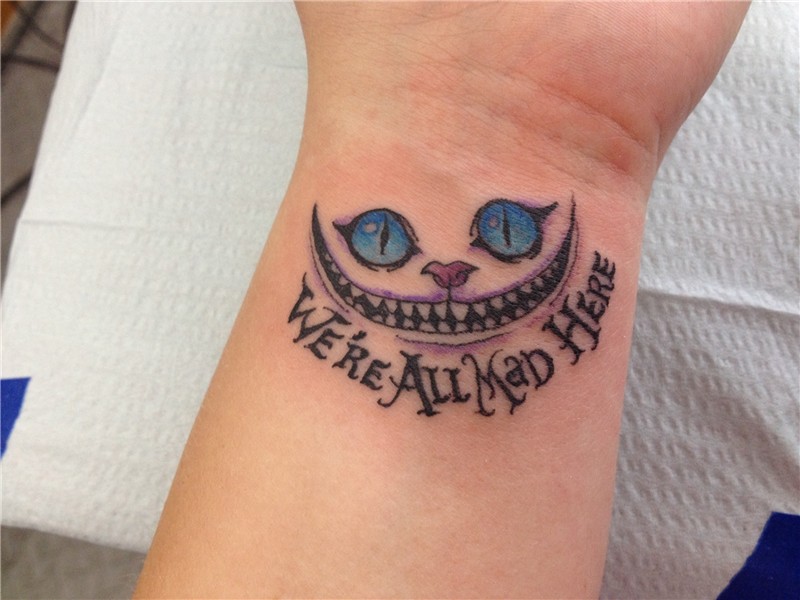 Cheshire Cat of Alice in Wonderland Easy Disney Tattoo - Cra