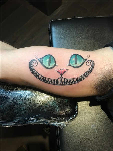 Cheshire Cat tattoo Alice in wonderland tattoo color tattoo
