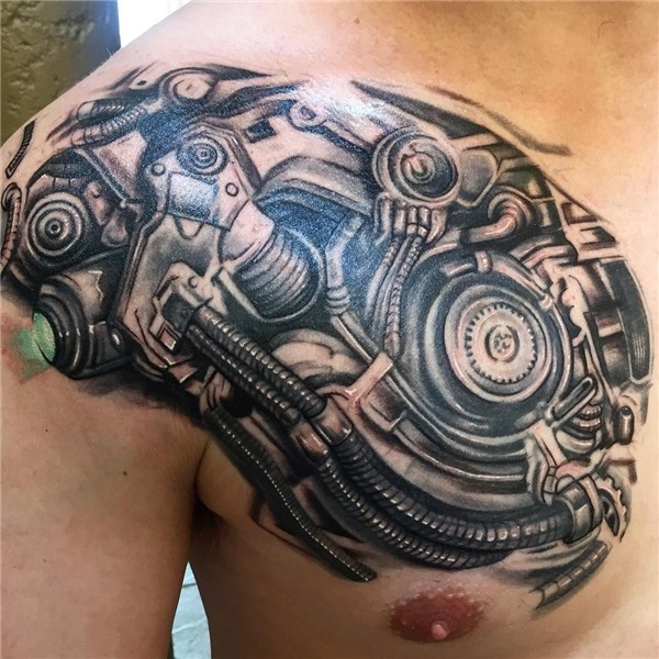 Chest Biomechanical Tattoos * Arm Tattoo Sites