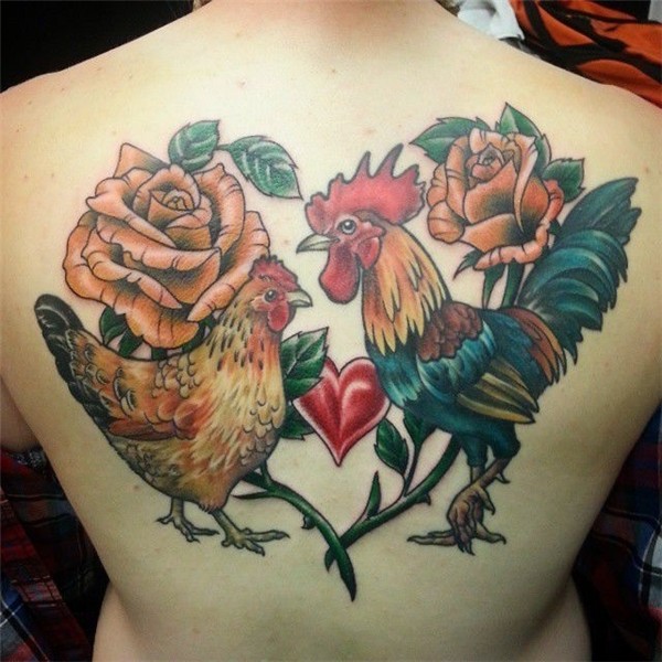 Chickensheart Chicken tattoo, Rooster tattoo, Tattoos