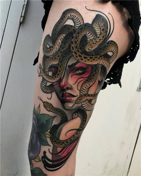 Chris Primm Medusa tattoo, Medusa tattoo design, Head tattoo